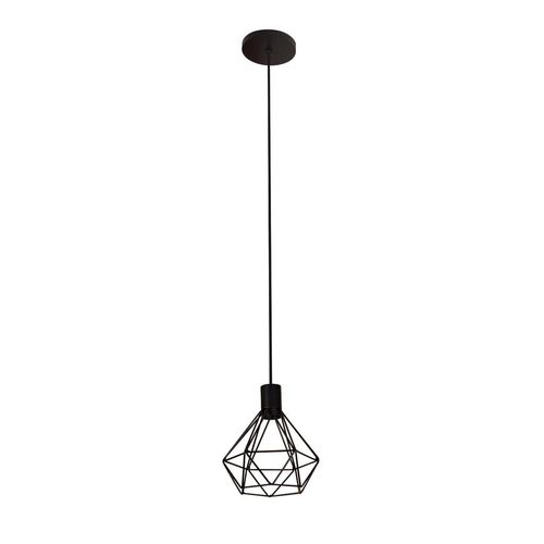 Pendente 1xE27 Diamond Wire Preto/Preto 3411PT-PT Muller