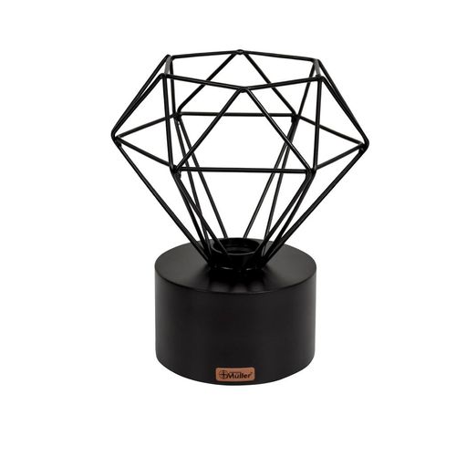 Abajur Diamond Müller Wire 1xE27 Preto