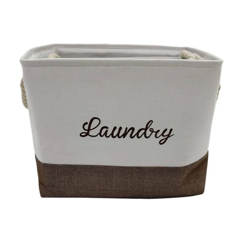 Cesto Organizador NDI Branco e Cinza 31x22x27cm