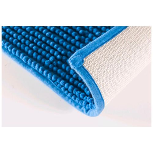 Tapete Chenille Shaggy Smart Azul 38x58 Niazitex