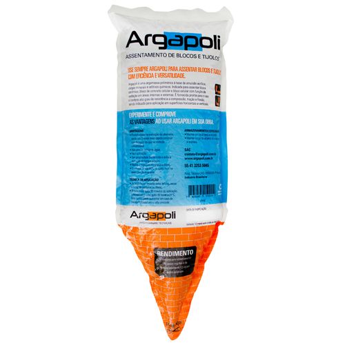 Argamassa Argapoli para Bloco e Tijolo Polimérica 3kg (2m²)
