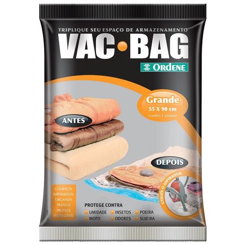Saco Armazenagem Ordene Vac Bag Grande 55x90