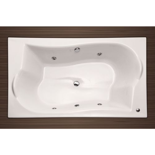 Banheira de Hidromassagem Aquaplás Ferrara Branca com 4 Jatos em Acrílico 180x110