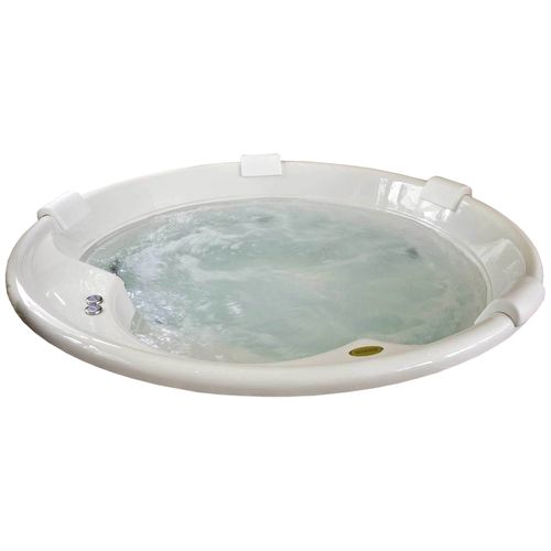 Banheira Jacuzzi Cortina Redondo com Aquecedor e Cascata 12 jatos em Acrílico 183cm