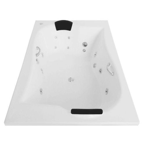 Banheira de Hidromassagem Aquaplás Mântova com 16 jatos Alça e Encosto em Acrílico 180x110