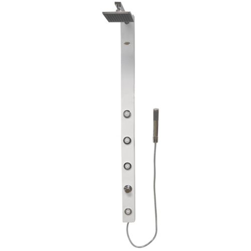 Ducha Vertical com Hidromassagem Jacuzzi Banho Gel Branca