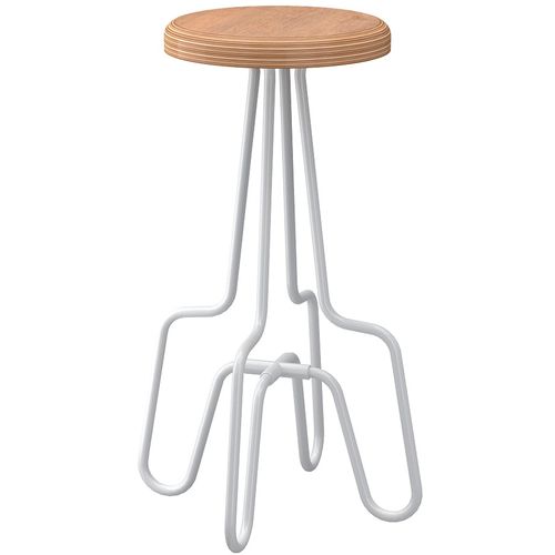 Banqueta Agura Catraca Alta Branca 32cm