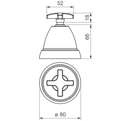 Acabamento para Registro Deca Max de Gaveta Cromado 1.1/2" e 1.1/4" 4900.C34.GD