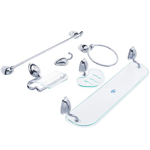 Kit Acessórios Aquaplás Bonno Cromado Verde 6 Peças