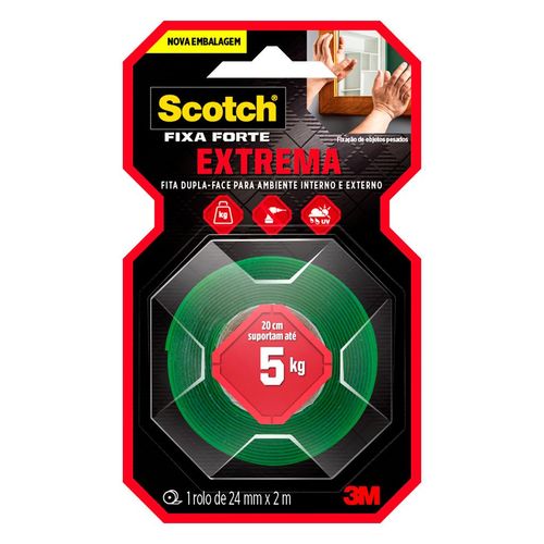 Fita 3M Scotch Fixa Forte Extreme 24mmx2m