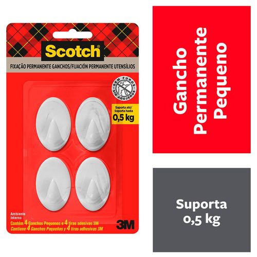 Gancho Scotch 3M Plástico Pequeno