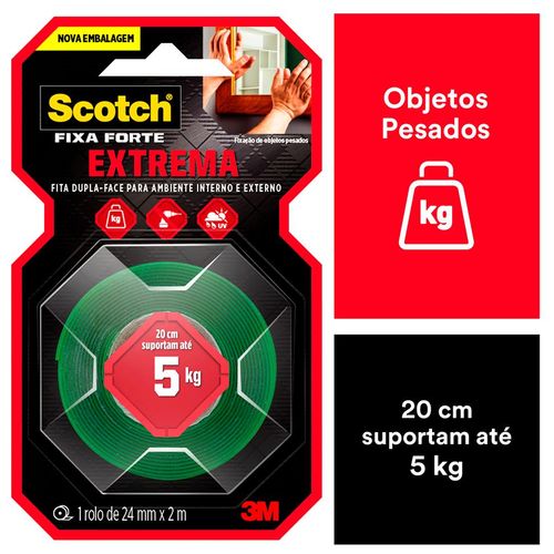 Fita 3M Scotch Fixa Forte Extreme 24mmx2m