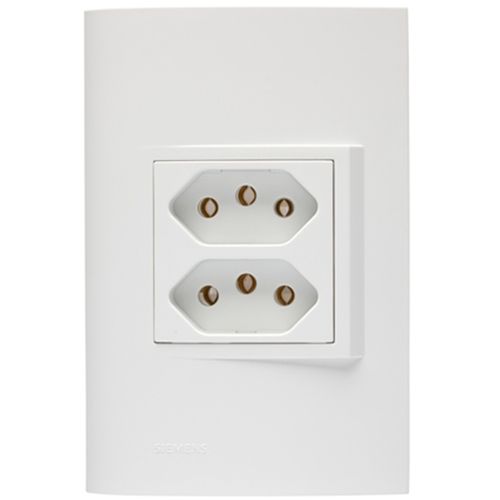 Tomada 4X2 Siemens Vivace 2P+T Duplex 10A