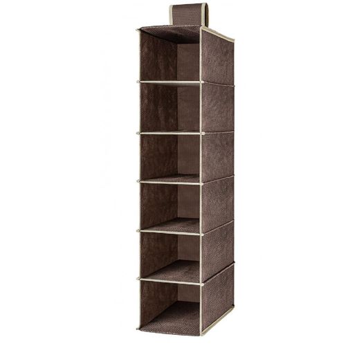 Organizador TNT para Closet Ordene Sapateira 6 Divisórias Marrom