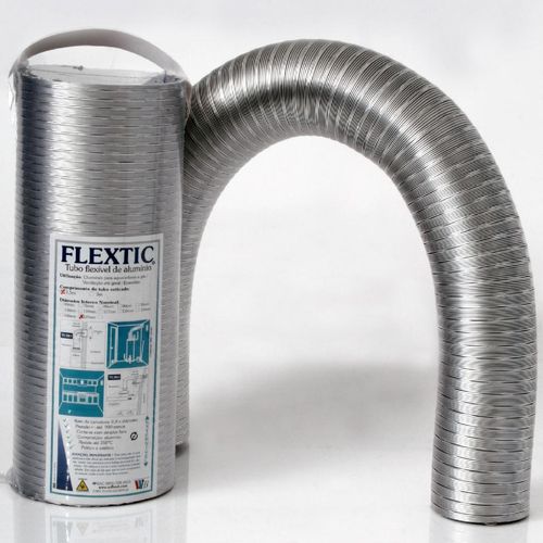 Tubo Alumínio Flexível 80mm x 1,50m Flextic para Aquecedor a Gas