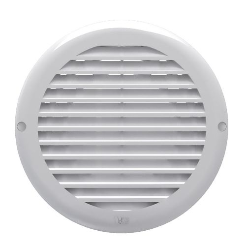 Grade Ventilação de Encaixe 18cm com Adaptadores 100/125/150mm Redondo Branco