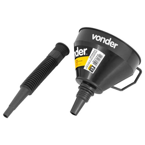 Funil Plástico 165mm Flexível Preto Vonder