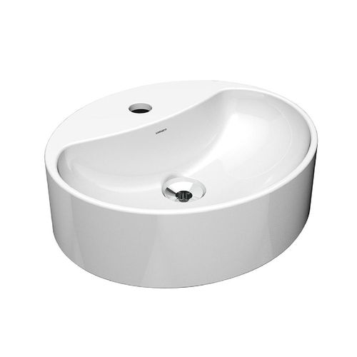 Cuba de Apoio Lorenzetti OA-01 com Mesa Oval Branco 40,5x35,5cm