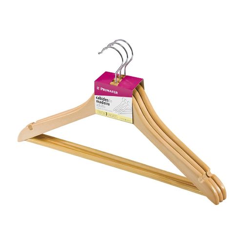 Cabide Madeira Adulto Primafer 3un