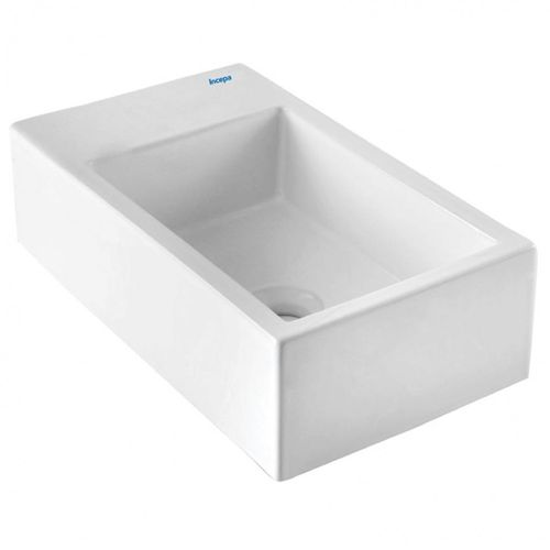 Cuba de Apoio Incepa Loft com Mesa Curve Branco 44x26,5cm
