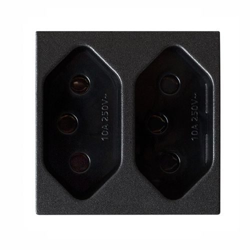 Módulo Tomada 4x2 Vivace Dupl 2P+TNBR 20A Carbono Siemens