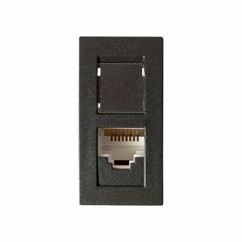 Módulo 4x2 Vivace TOM/RJ45 CAT5E Carbono Siemens