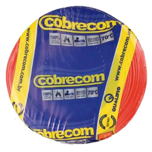 Cabo Flexível Cobrecom 6mm 100m Vermelho