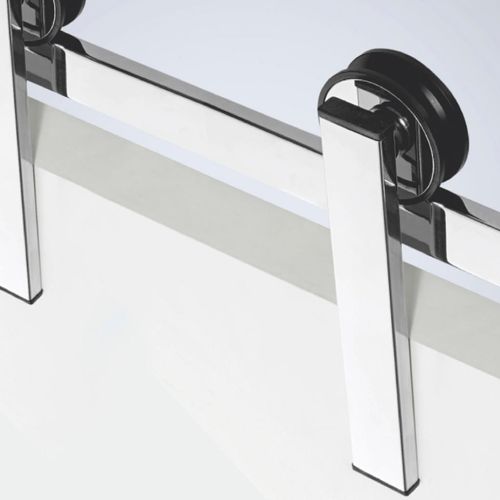 Kit Para Porta De Correr Aço Inox Stam 304 Smart Polido 1,50m