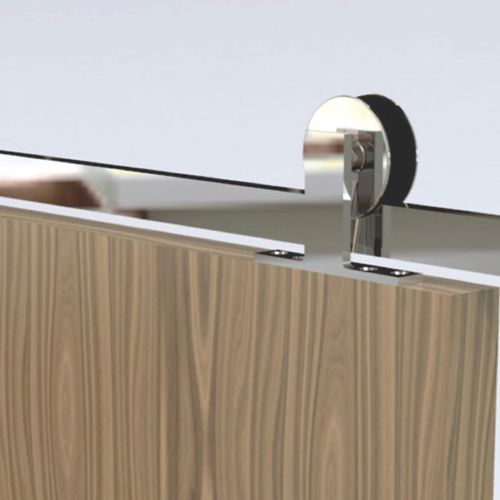 Kit para Porta de Correr Aço Inox Stam 304 Polido Fit 1,50m