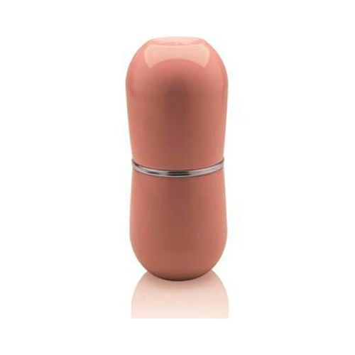 Porta Escova Cromo Belly Rosa com Tampa