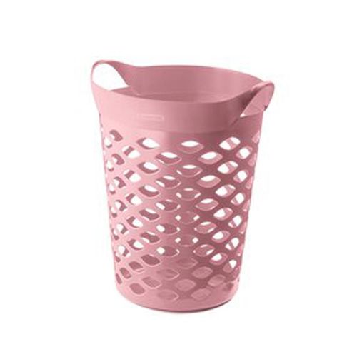 Cesto Plástico Sanremo para Roupa Circular Moolti Rosa SR1844 44L