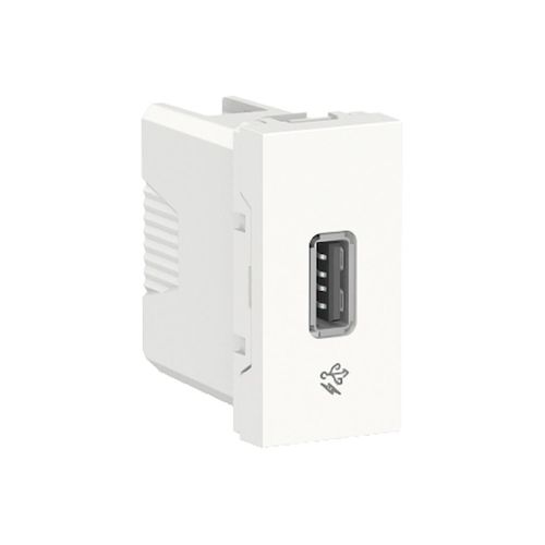 Módulo Tomada Carregador Usb Schneider Orion Branco 2.0 1A 127/220V