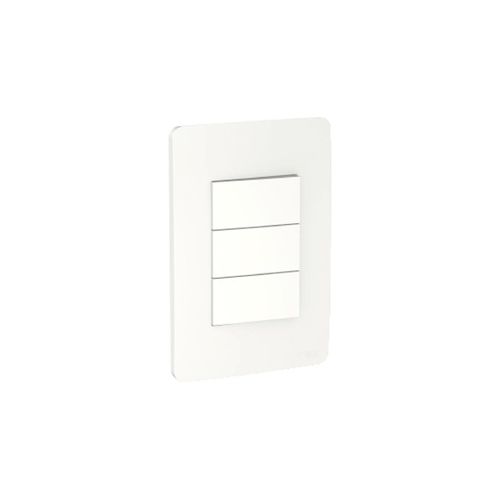 Conjunto 4X2 Schneider Orion 3 Tecla Simples Branco
