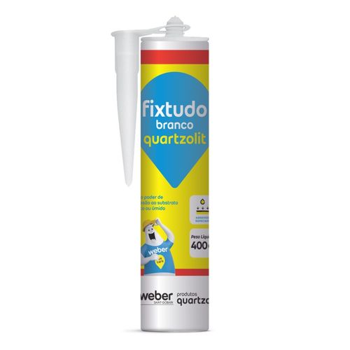 Cola Multiuso Fixtudo Quartzolit Branco 400g