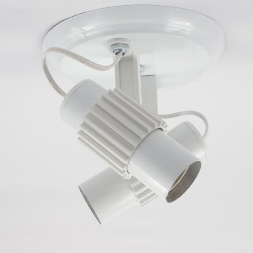 Spot Alumínio 2Xe27 Aletado Branco 408/2-BR JM Iluminação