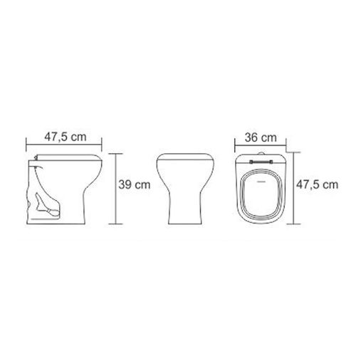 Assento Poliéster Produza Etna para Louça Icasa Branco