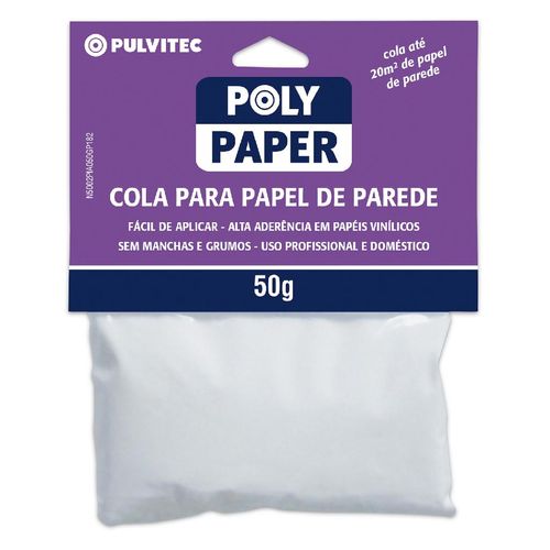Cola para Papel De Parede 50g Polypaper Pulvitec