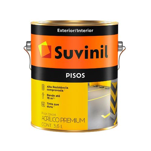 Tinta para Piso Suvinil Acrílica Fosco Vermelho 3,6L