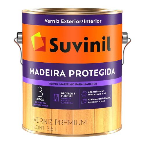 Verniz Madeira Protegida Suvinil Acetinado 3,6 Litros