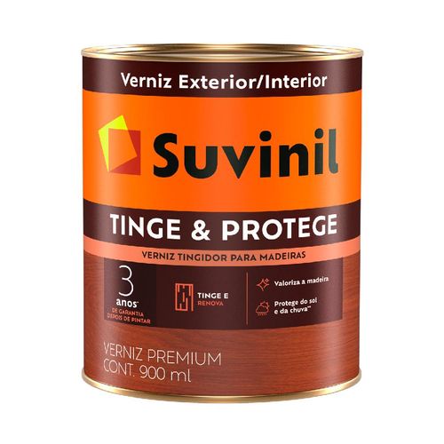 Verniz Tinge e Protege Suvinil Brilhante Mogno 0,9L