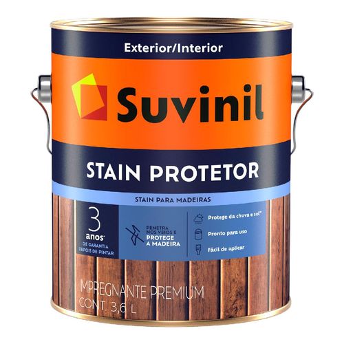 Verniz Acetinado Suvinil Alta Performace Stain Natural 3,6L