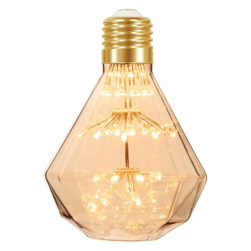 Lâmpada Led Taschibra Decorativa Fireworks Vintage Âmbar 2W