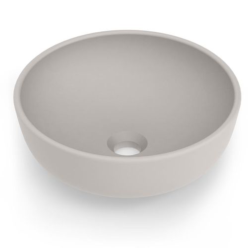 Cuba de Apoio Roca Optica ElÍptica Redonda Beige 35cm
