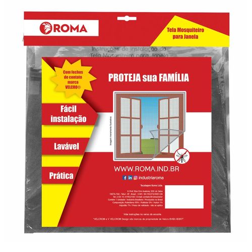 Tela Janela 150x155cm com Velcro Branca Roma