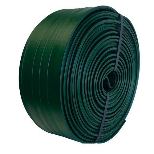 Limitador de grama Balax na cor verde para delimitar jardins e áreas externas. Comprimento de 12mt e altura de 6cm.