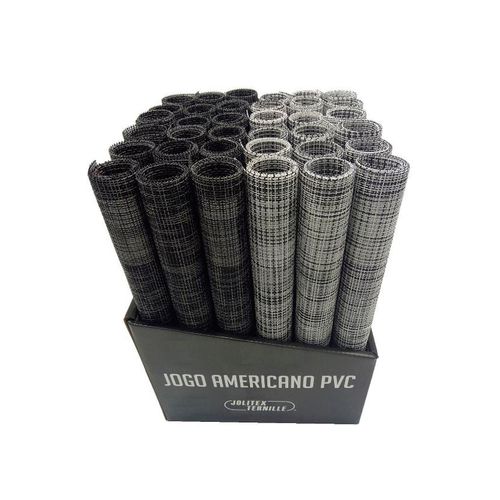 Jogo Americano PVC Jolitex Branco e Preto 30x45cm