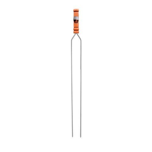 Espeto Aço Duplo 85Cm Prata GR0204 Grilazer