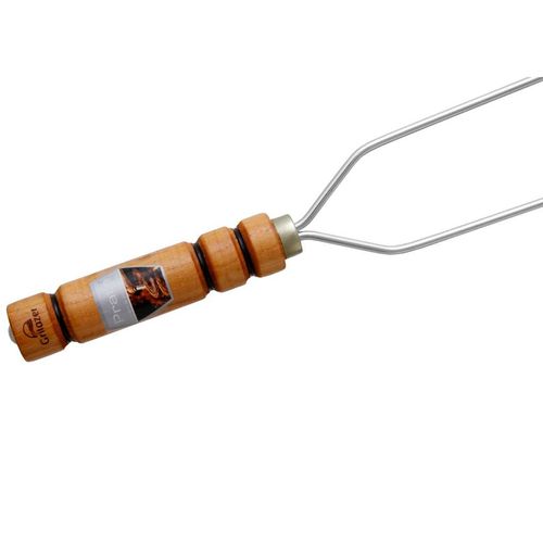 Espeto Aço 65Cm Duplo Prata GR0202 Grilazer