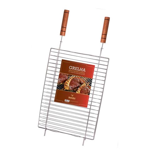 Grelha Cromado Dupla 36x50cm Gaucho Grilazer
