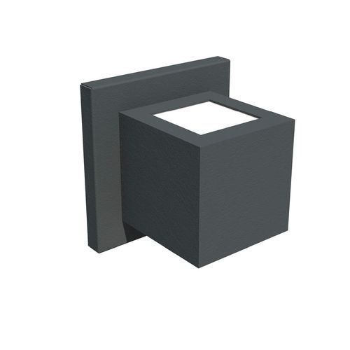 Arandela Alumínio Ideal Flash Preta Quadrada 1xG9
